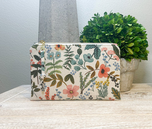 Amalfi Herb Garden Floral Zipper Pouch